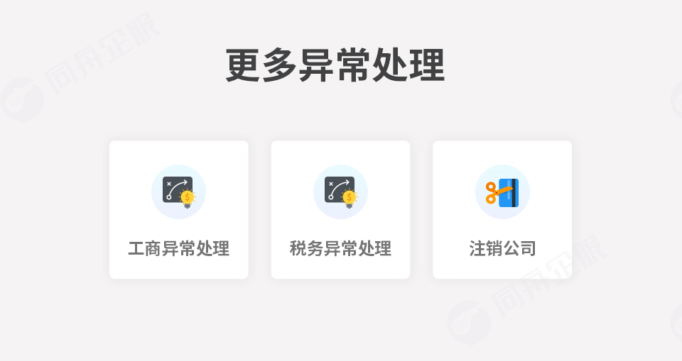 更多工商税务异常处理相关业务